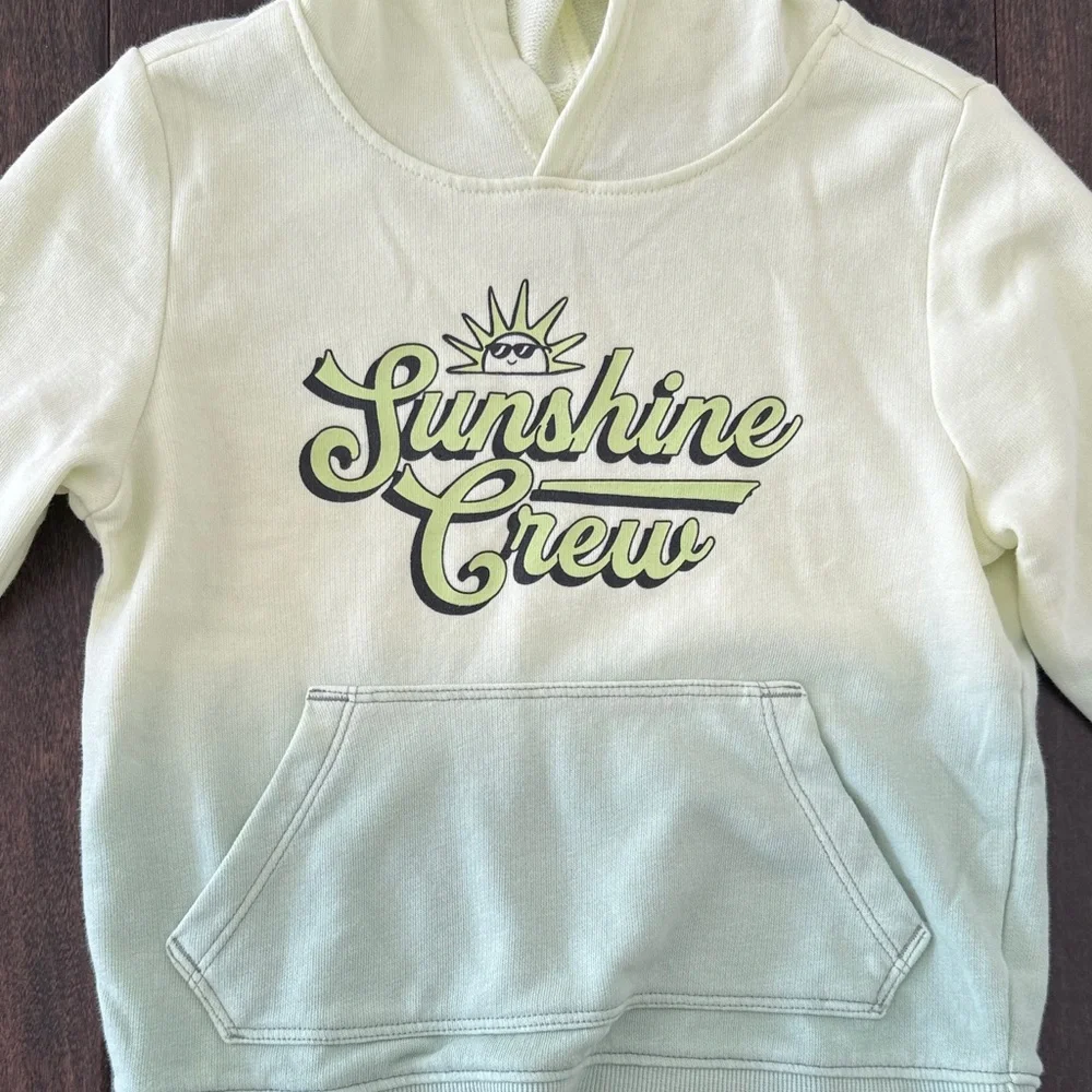 NWT Old Navy trendy Gender Neutral Tie Dye Dip Dyed Sunshine Crew Kids Hoodie